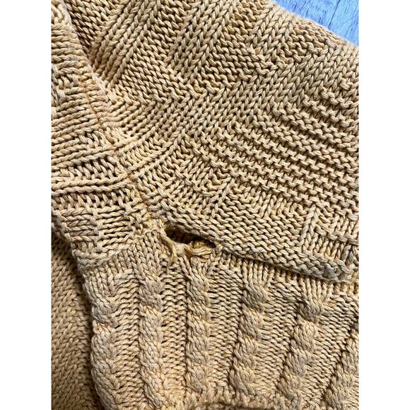 Vintage Red Camel Sweater Medium Yellow Geometric Knit Ramie Cotton Hong Kong - Picture 3 of 6